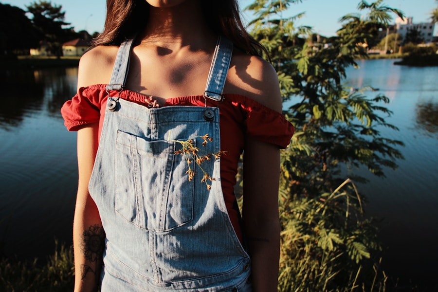 Photo denim vest